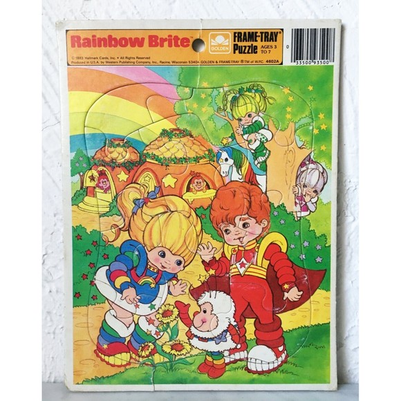 Vintage Whitman 1983 Rainbow Brite Frosty the Snowman - 3 Frame Tray Puzzles - Picture 2 of 5